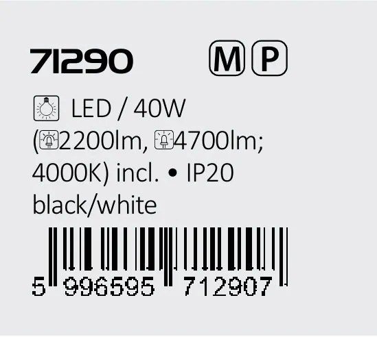 Plafoniera LED design modern Mathiola negru