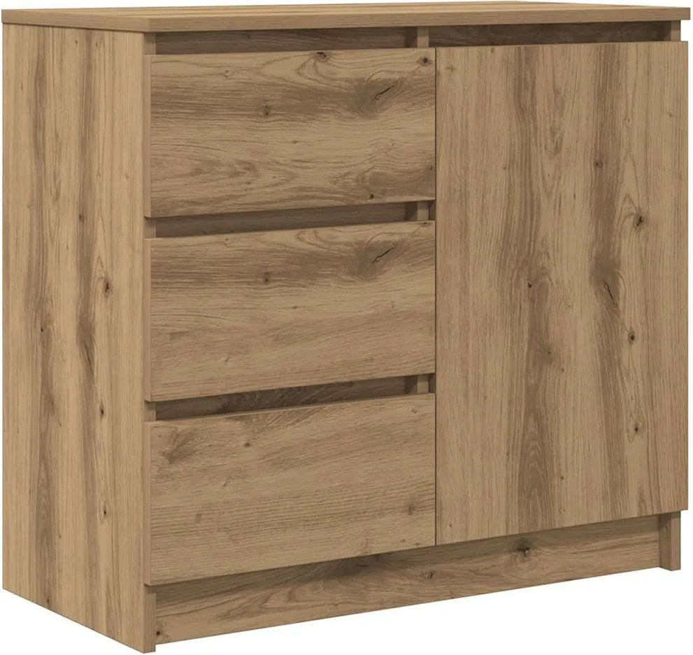 vidaXL Bufetă cu sertar Artisan Stejar 71x35x65 cm lemn prelucrat