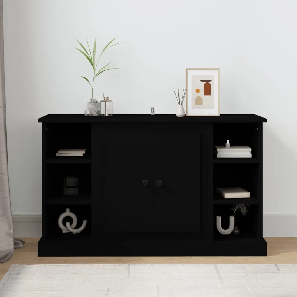 816441 vidaXL Servantă, negru, 100x35,5x60 cm, lemn prelucrat
