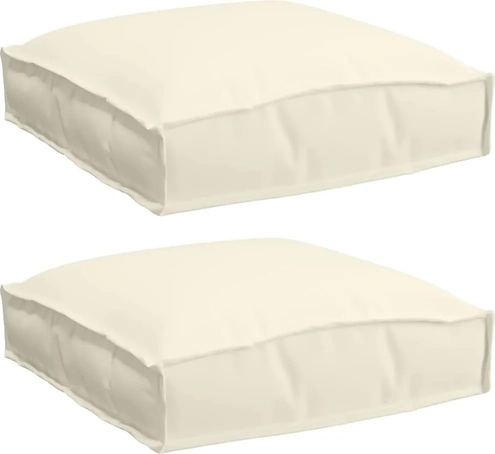 vidaXL Pernă 2 pcs Crem 40 x 40 x 8 cm Material Oxford