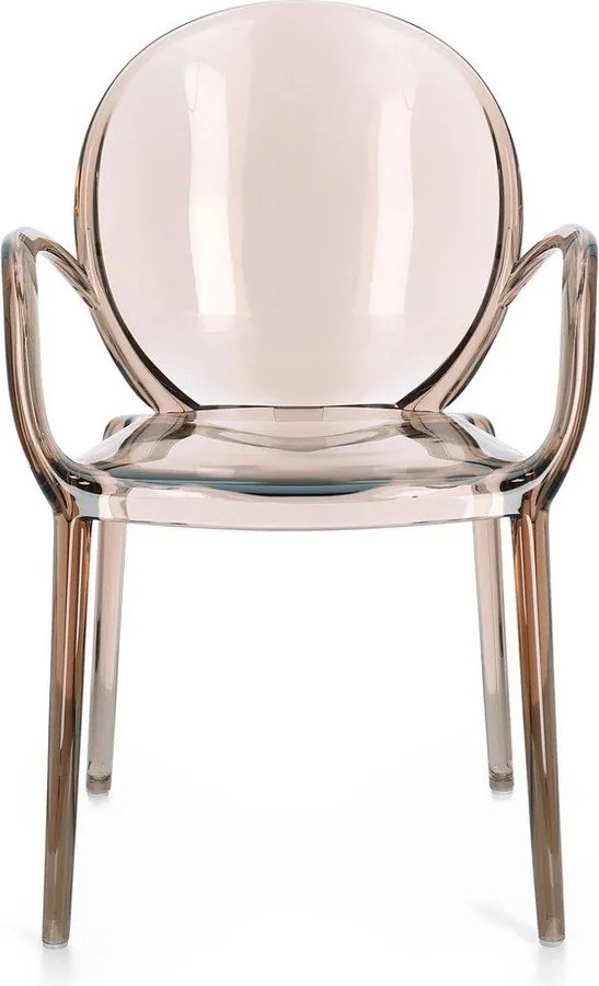 Scaun de grădină maro deschis din plastic Camilla – Bizzotto