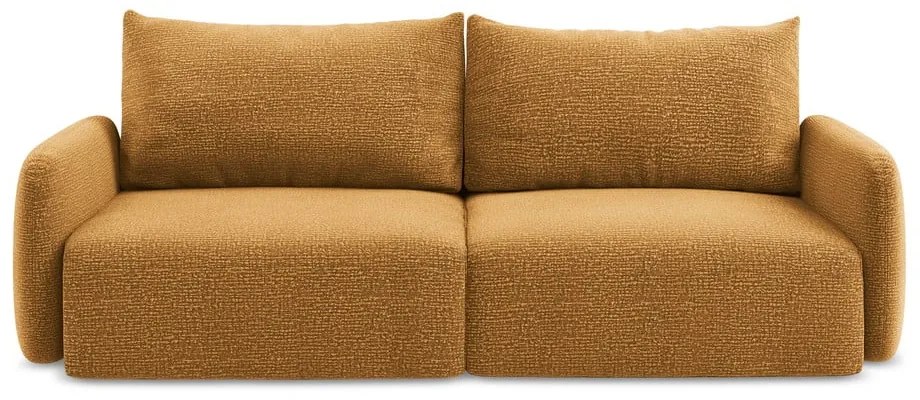 Canapea portocalie extensibilă/cu spațiu de depozitare 238 cm Kalena – Makamii