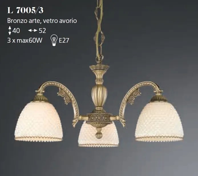 Candelabru din alama 3 brate design italian 7005