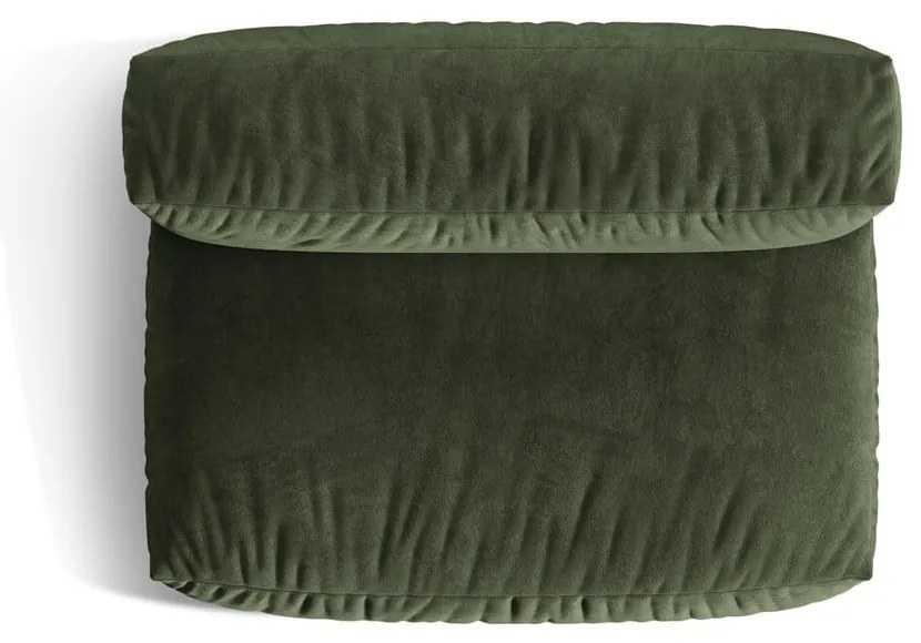 Modul pentru canapea modulară verde cu tapițerie din catifea (de mijloc) Martina – Micadoni