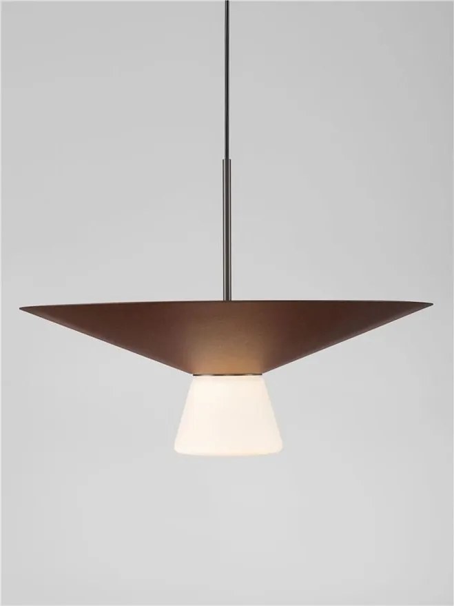 Lustra LED suspendata BARIS Rust Brown 38cm