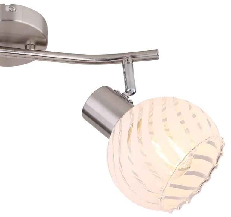 Aplica de perete / tavan cu 2 spoturi design modern WILLY nichel