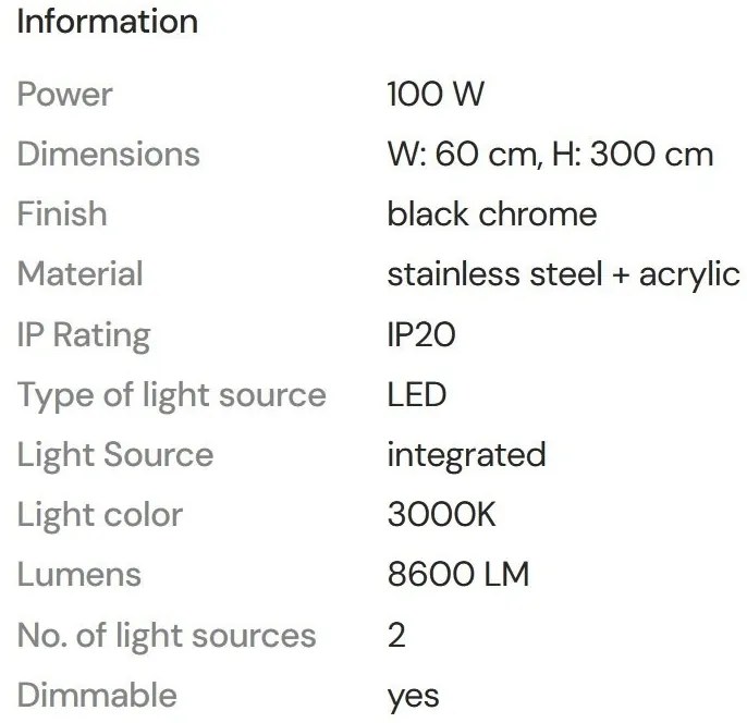Lustra LED XL dimabila suspendata Ritz black chrome