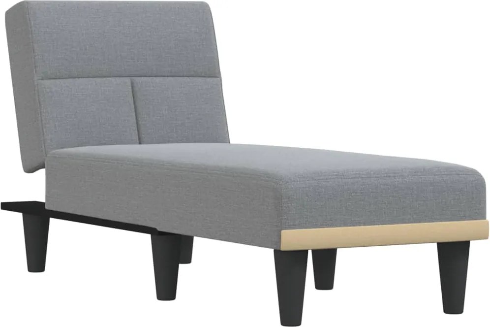 vidaXL Șezlong, gri deschis, material textil
