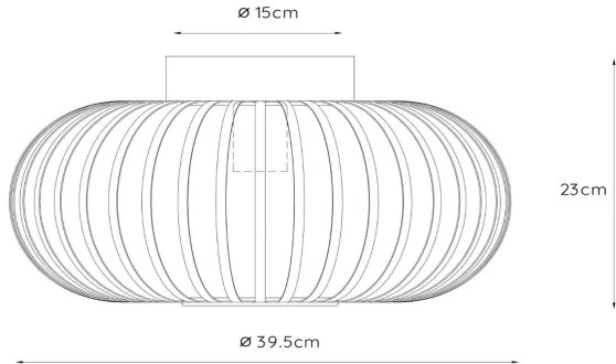 Plafonieră Lucide 78174/40/33 MANUELA 1xE27/60W/230V d. 39,5 cm verde