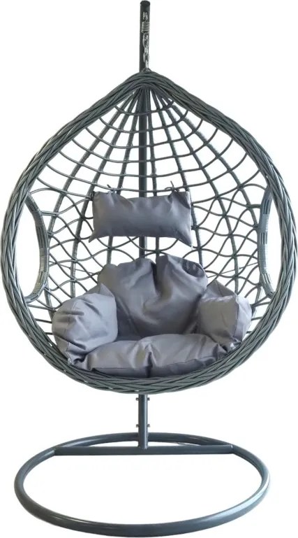 Scaun suspendat gri NORVIA cu suport