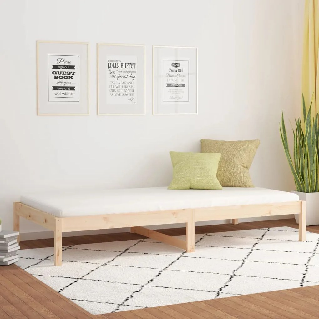 832658 vidaXL Pat de zi, 90x200 cm, lemn masiv de pin