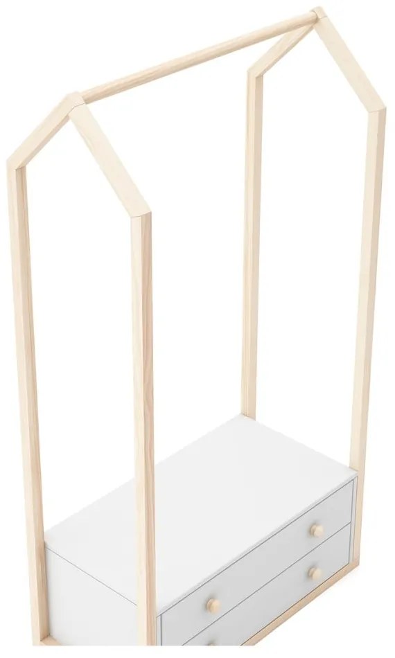 Șifonier pentru copii alb 80x170 cm Esteban – Marckeric