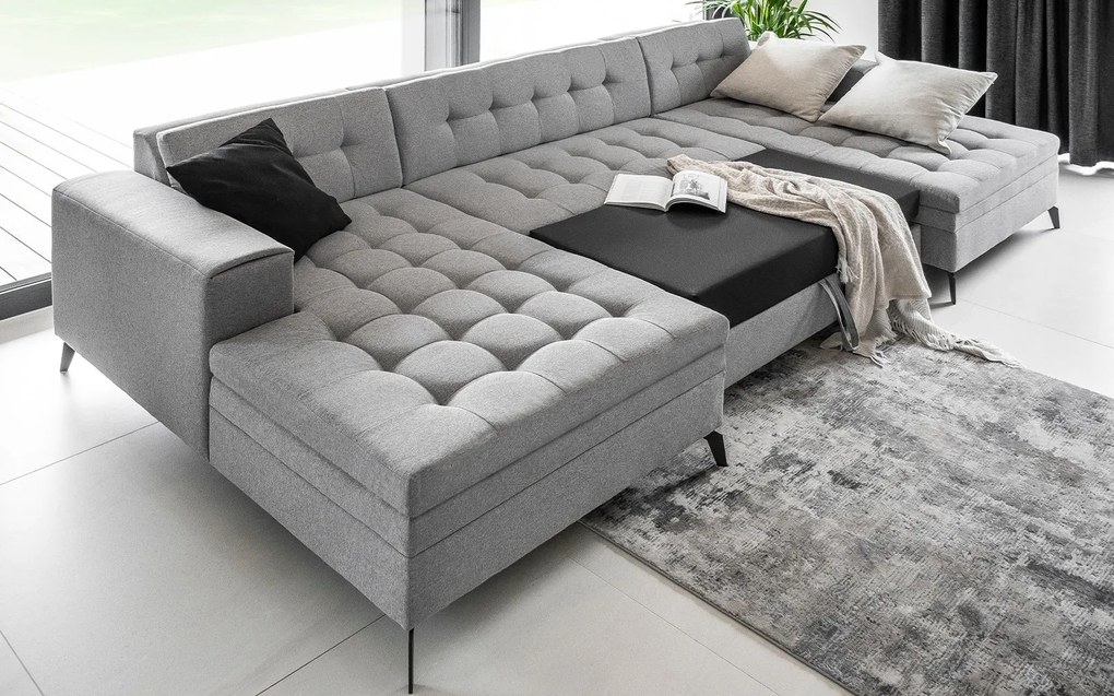 Colțar lemn masiv Formă U Extensibil Verti 350x170cm Personalizabil - Lukso 10