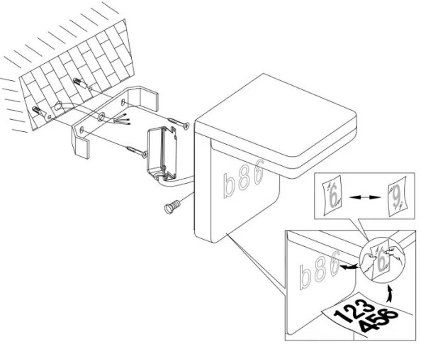 Eglo 98091 - LED Număr de casă AMAROSI LED/11W/230V IP44