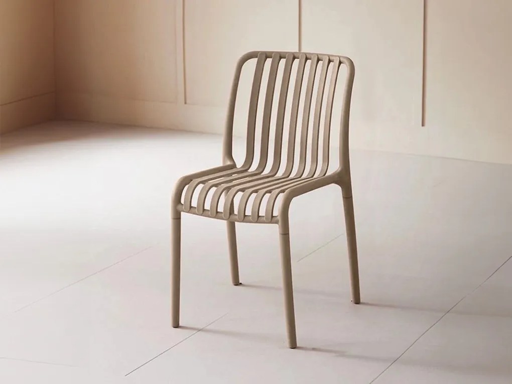 Scaun din plastic TREGO, bej