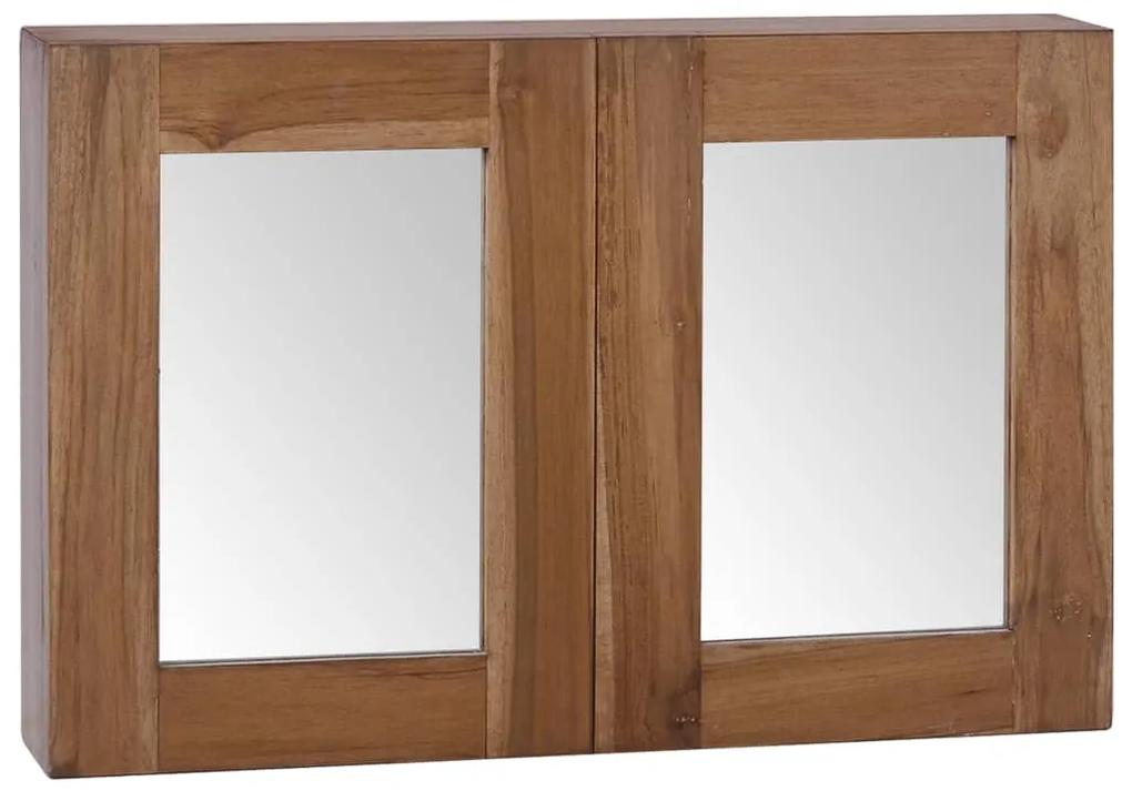 320429 vidaXL Dulap cu oglindă, 60 x 10 x 40 cm, lemn masiv de tec