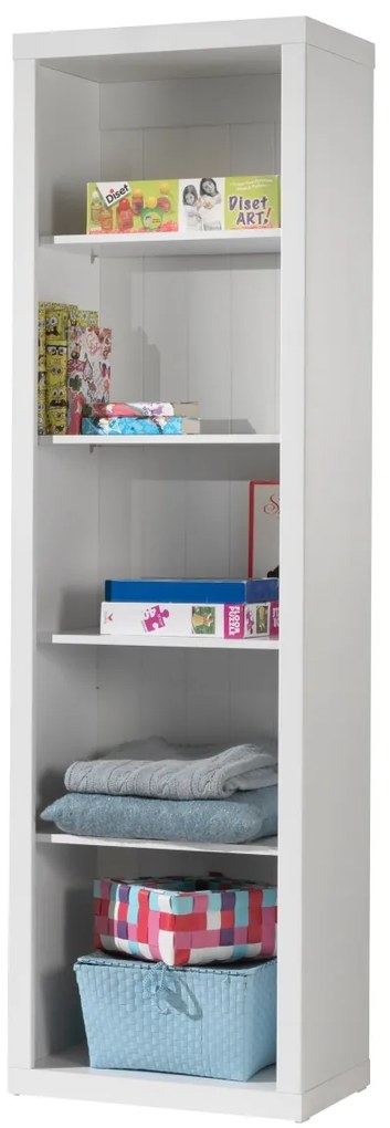 Set ROBIN format în Pat copiiul ROBIN (90 x 200 cm), o noptieră, un Dulap camera copii cu 2 uși, un birou și o bibliotecă.