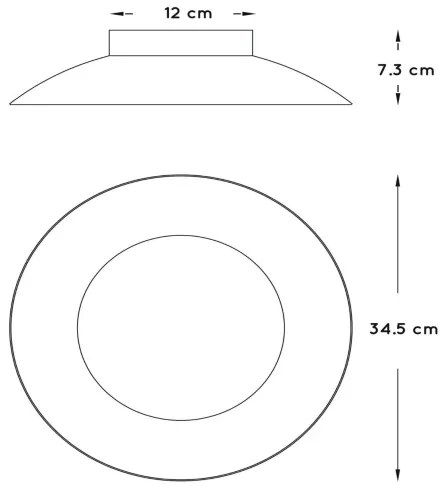 Lucide 79177/12/01 - LED plafoniera FOSKAL LED/12W/230V 34,5 cm alama