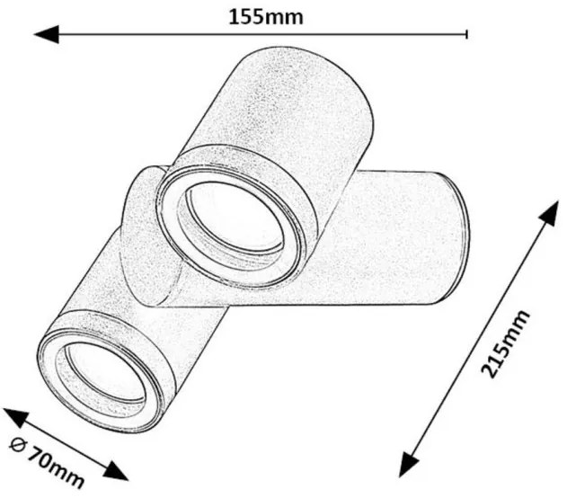 Aplica exterior cu Spoturi directionabile, Protectie IP44, Enol II GU10