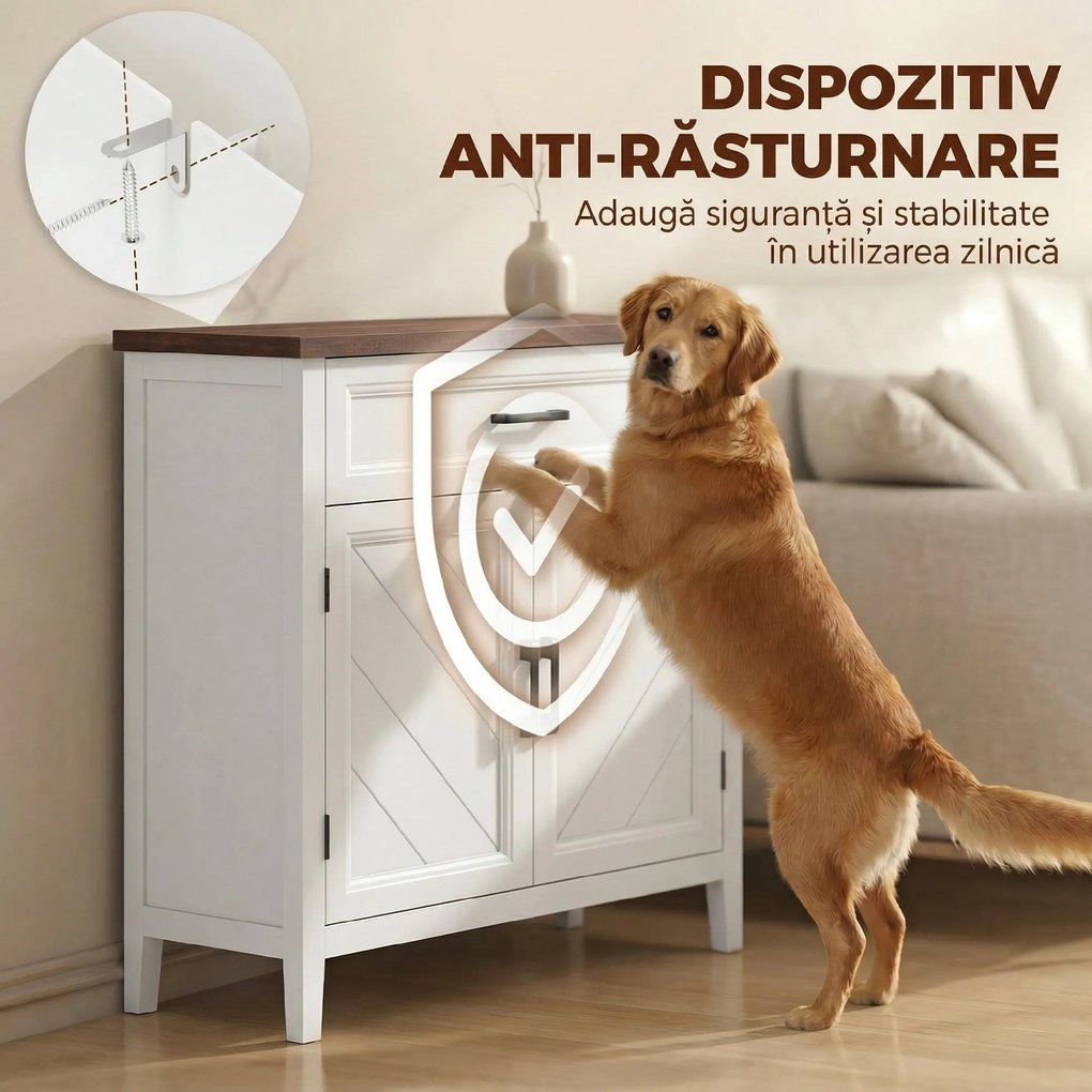 HOMCOM comodă mică dulap sertar compact | Aosom Romania