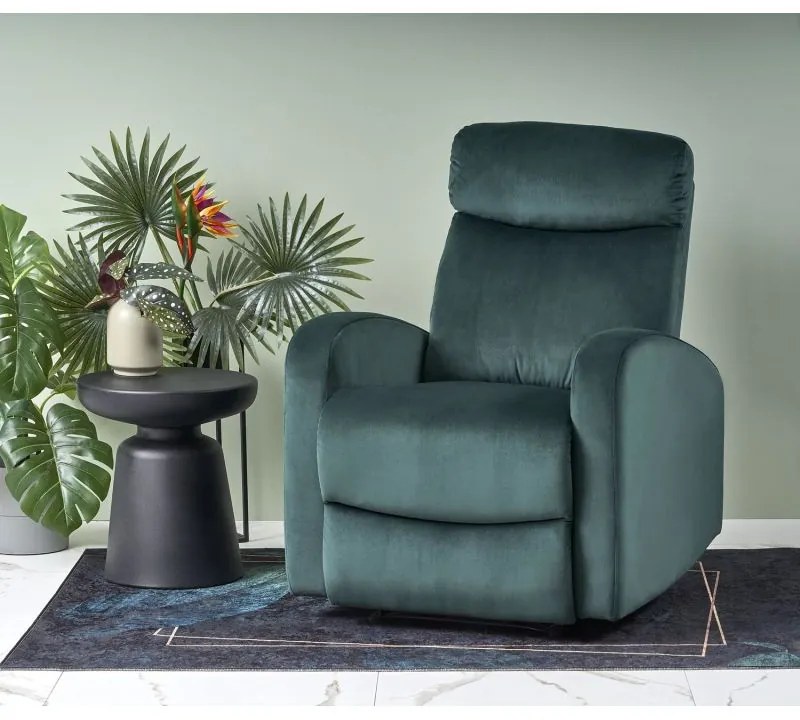 Fotoliu Recliner WONDER Catifea Verde