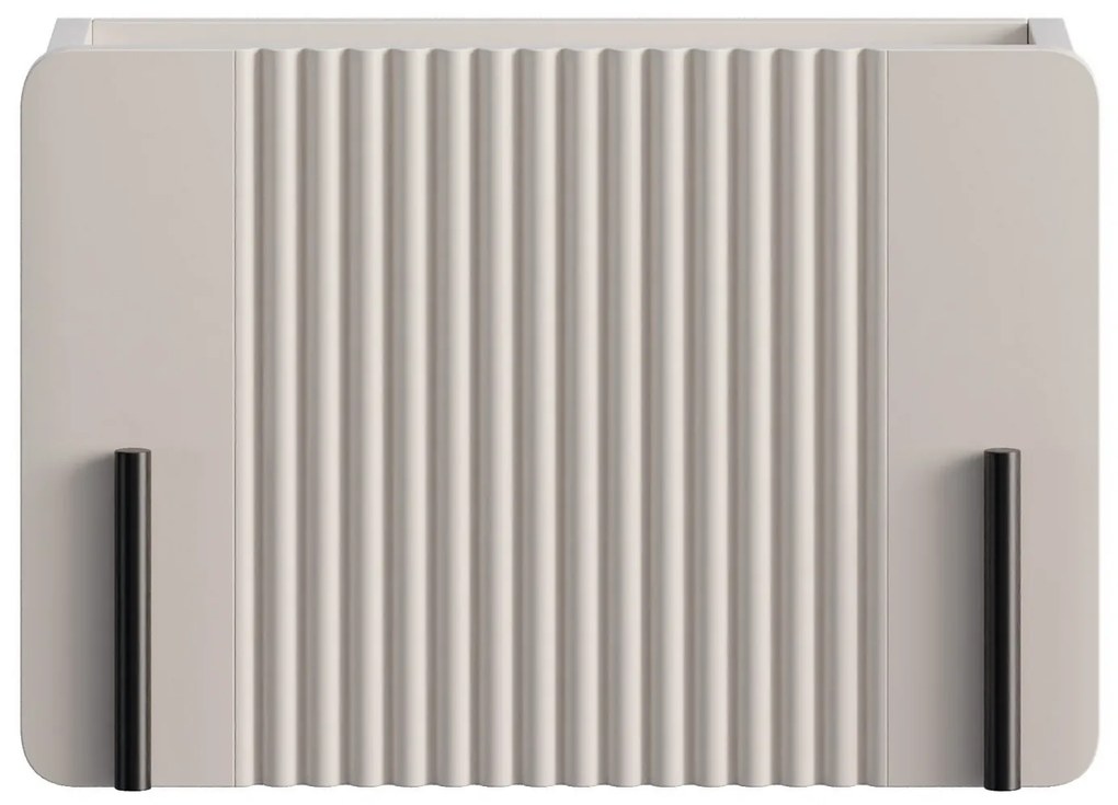 Noptieră Malmi 45 cm cu sertar - cașmir / alb crem / element negru