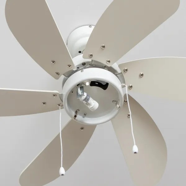 Ventilator de tavan ZEVENTI FAMARA 1xE14/60W/230V alb