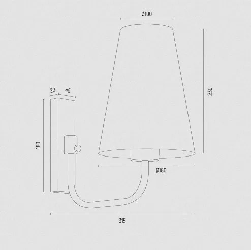 Aplica de perete design modern Safiano visiniu, auriu