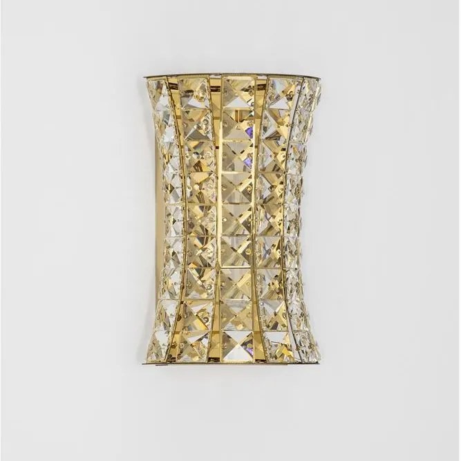 Aplica de perete LED auriu, cristale sticla CELYSIA