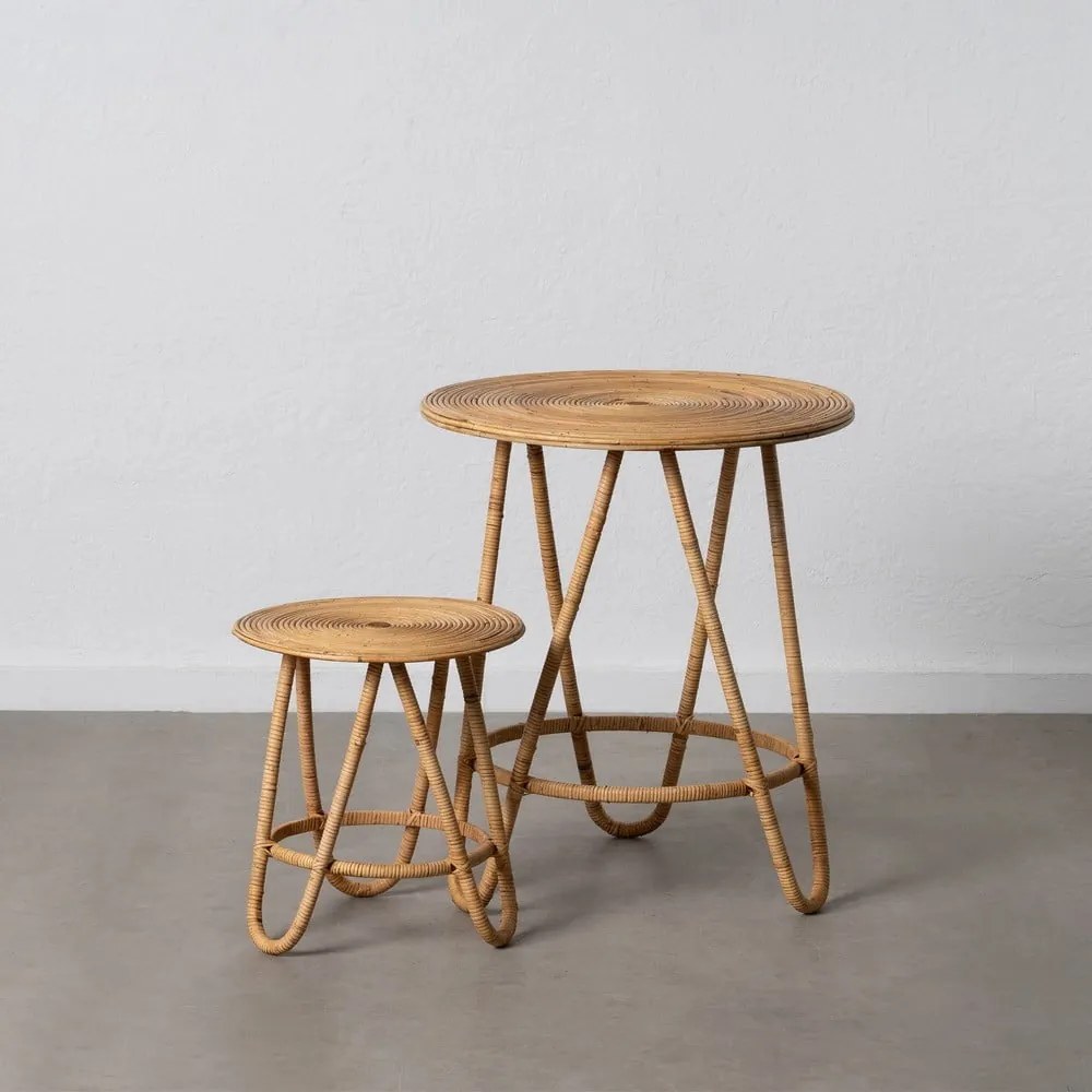 Măsuță auxiliară rotundă din ratan ø 60 cm – Ixia