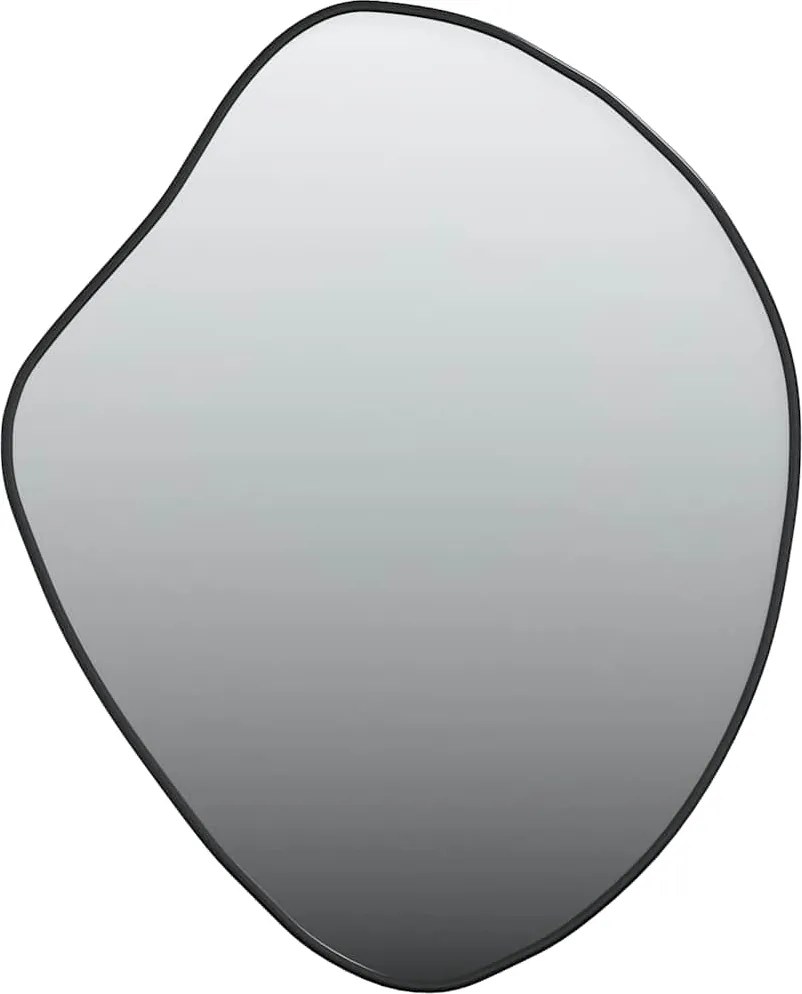 vidaXL Oglindă de perete, negru, 60x50 cm