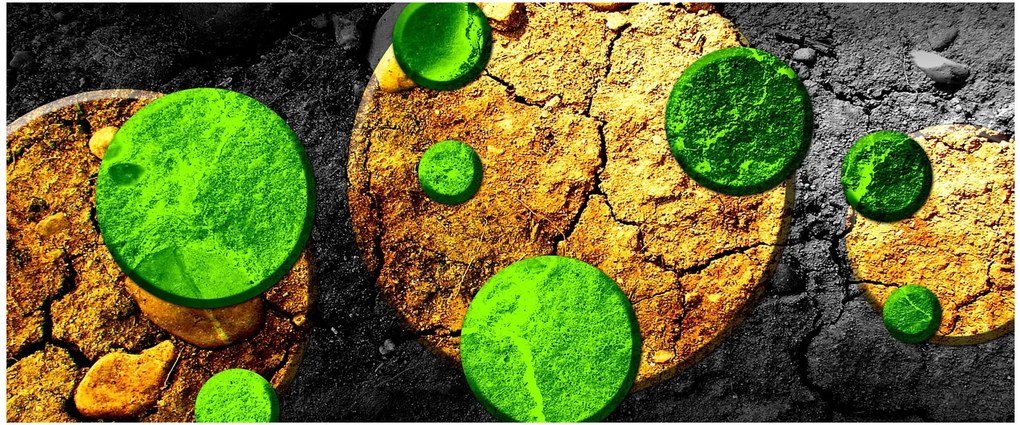 Tablou abstract - Bilă (120x50 cm)