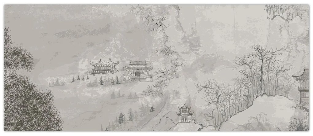 Tablou - Peisaj chinezesc (120x50 cm)