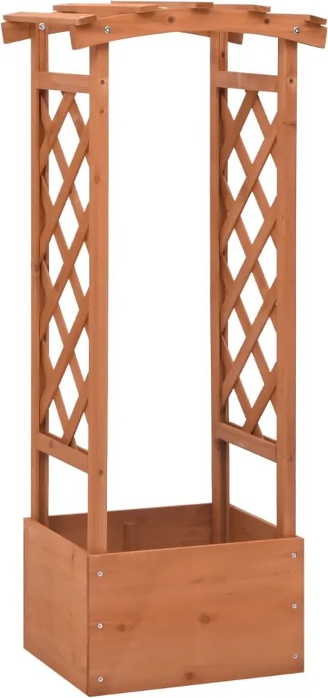 vidaXL Jardinieră cu spalier și arcadă, 49x39x117 cm, lemn de brad