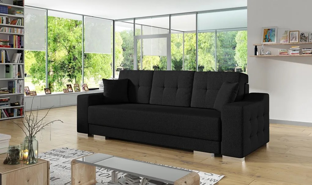 Canapea trei locuri Clay (negru). 601436