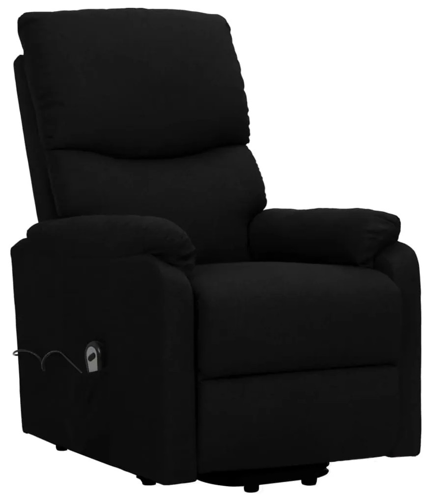 329741 vidaXL Fotoliu cu ridicare, negru, material textil