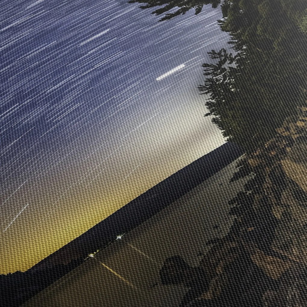 Tablou - cerul cu apus de soare (cu ceas) (90x30 cm)