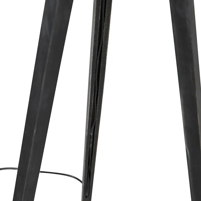 Lampă de podea rustică cu trepied negru - Tripod Classic