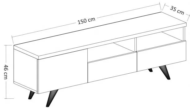 Comoda TV Brüksel - Alb