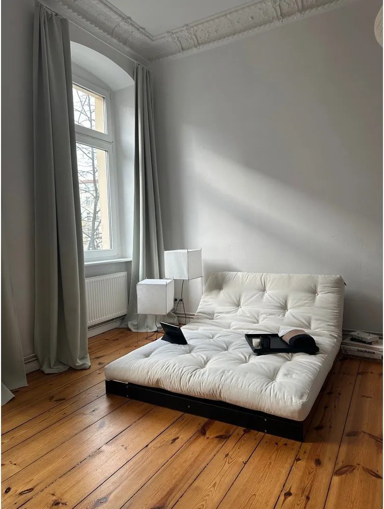 Canapea gri închis extensibilă 140 cm Roots Black Night – Karup Design