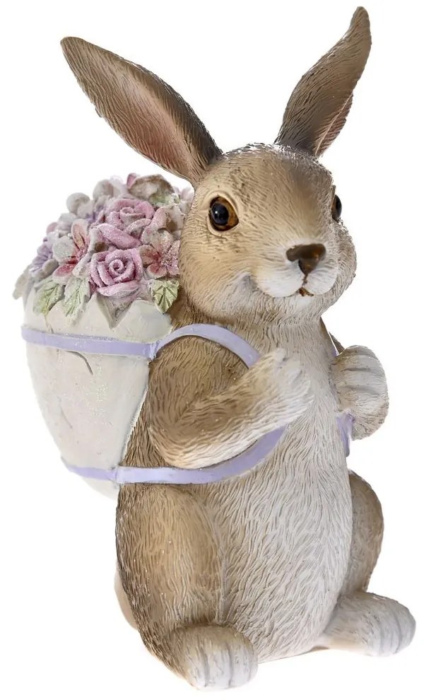 Iepuras decor din rasina 8 cm x 13 cm