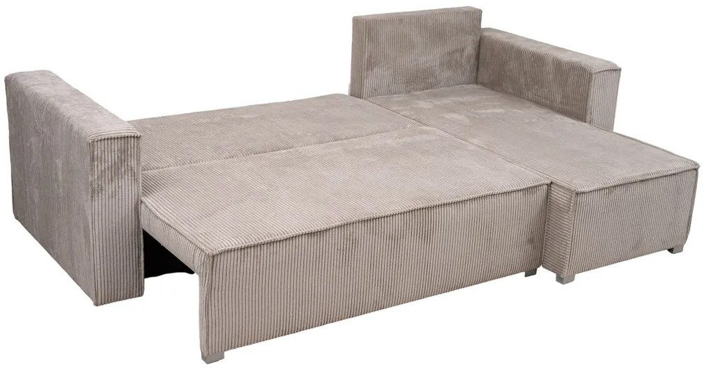 Canapea colt extensibila SMART COSARO bej, cu colt bilateral + 2 perne CADOU