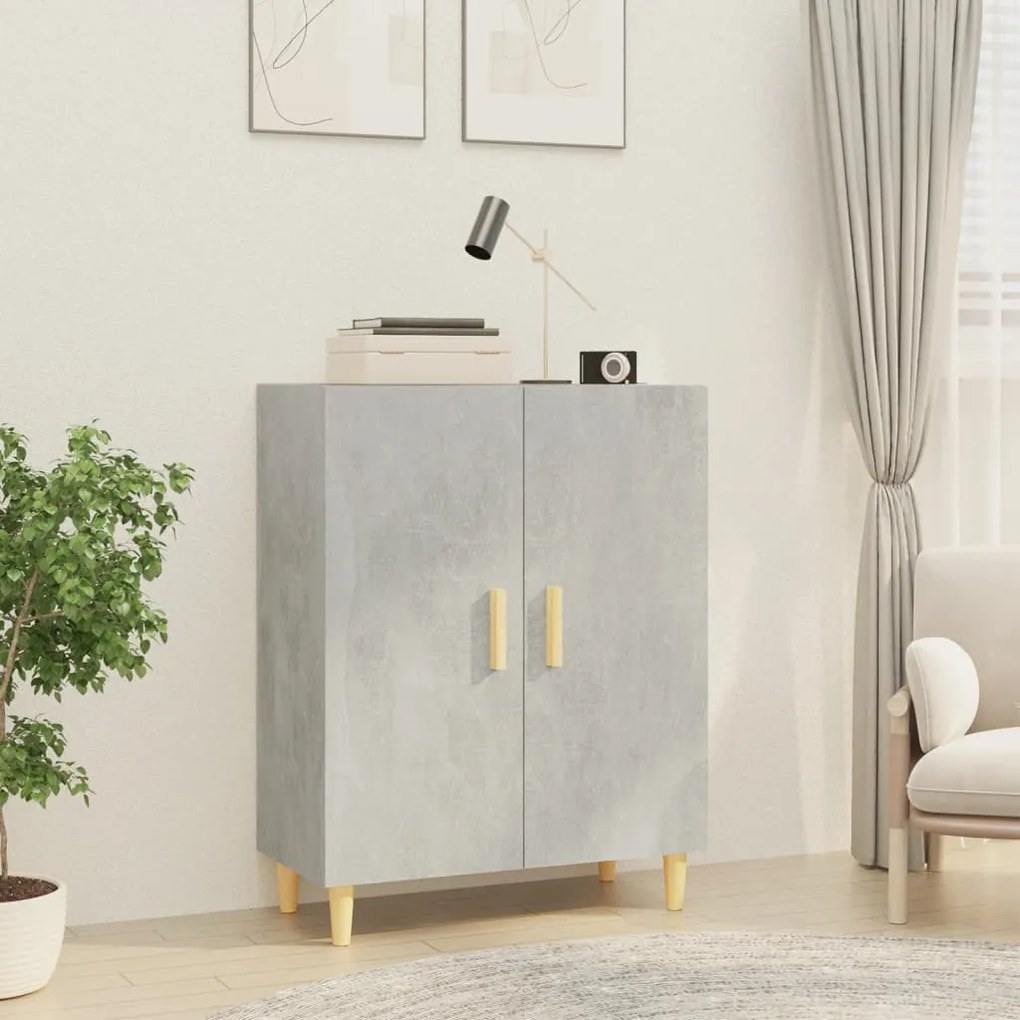 vidaXL Servantă, gri beton, 70x34x90 cm, lemn prelucrat