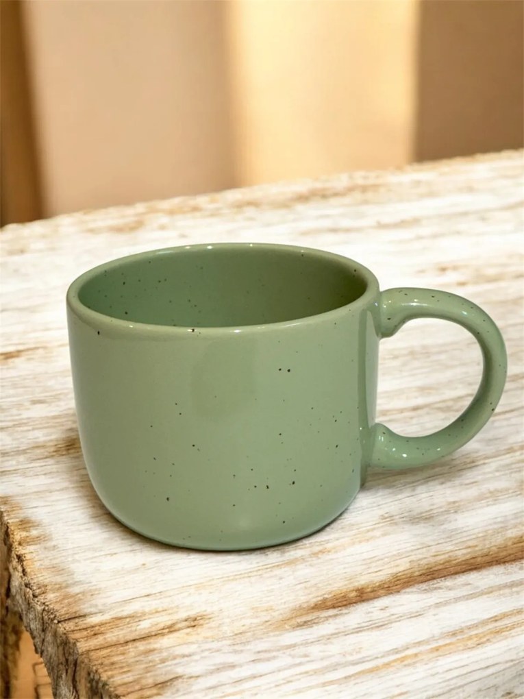 Cana cafea, Artizan Mineral Verde, glazura lucioasa, 400ml