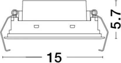 Corp incastrabil tavan fals cu 5 spoturi LED SWAN negru NVL-9232127