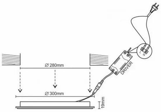 Lampă încastrată LED LED/24W/230V 4000K