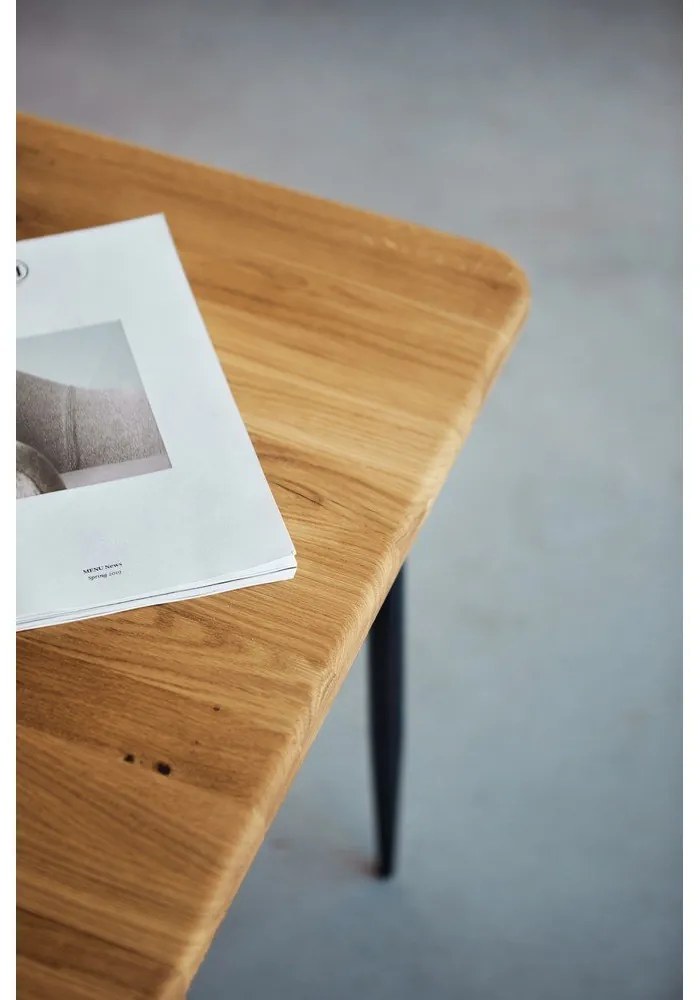 Masă dining din lemn de stejar 160x90 cm Kula – The Beds