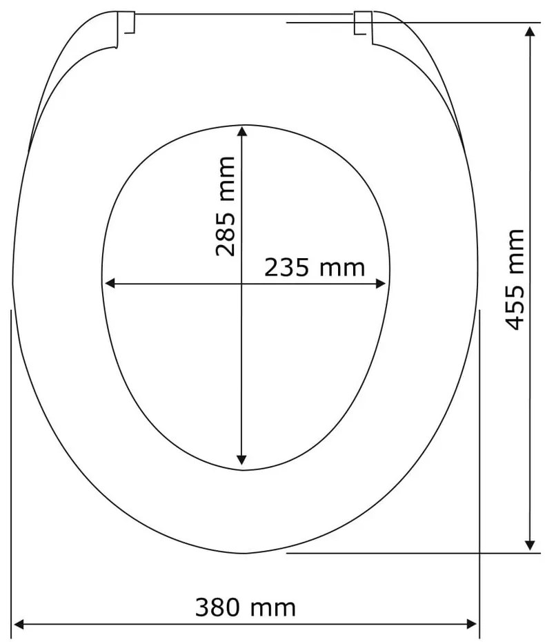 Capac WC cu închidere lentă Wenko Astera, 45 x 37,5 cm