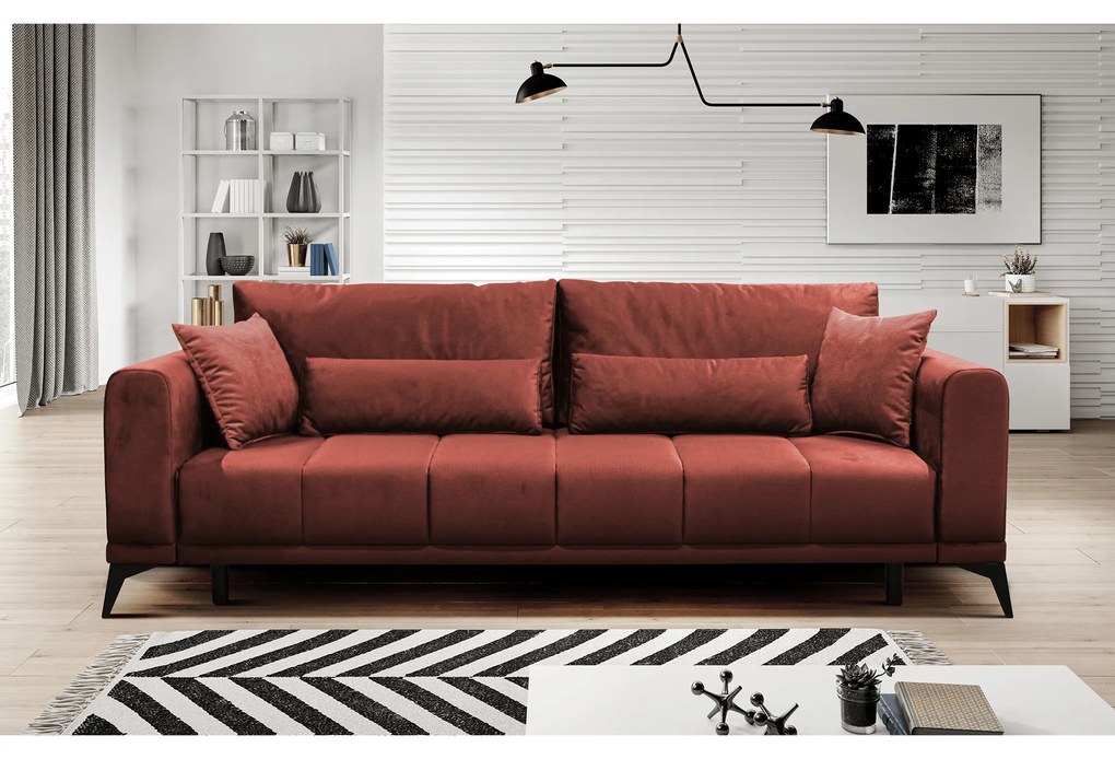 Canapea extensibilă, teracota, GRACE BIG SOFA