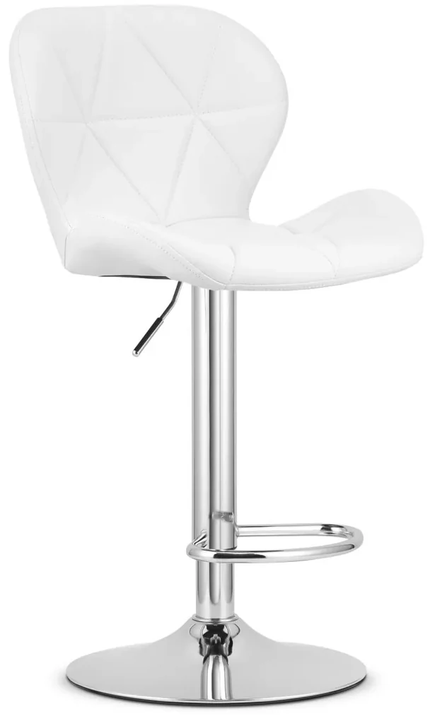 Scaun de bar alb WEST din piele ecologica